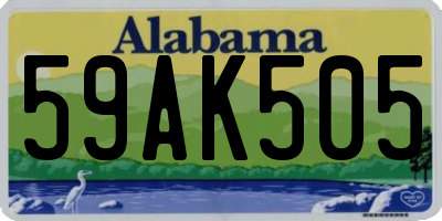 AL license plate 59AK505