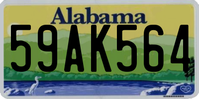 AL license plate 59AK564