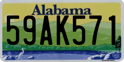 AL license plate 59AK571