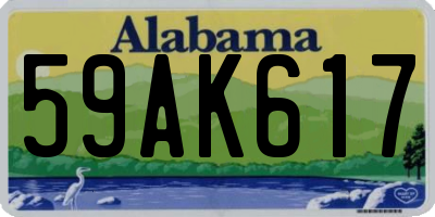 AL license plate 59AK617