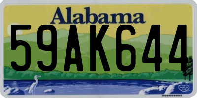 AL license plate 59AK644