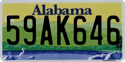 AL license plate 59AK646