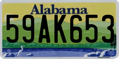 AL license plate 59AK653