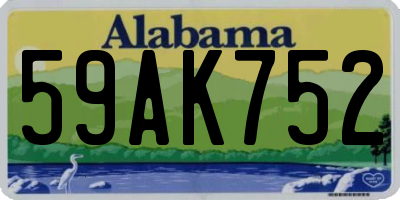 AL license plate 59AK752
