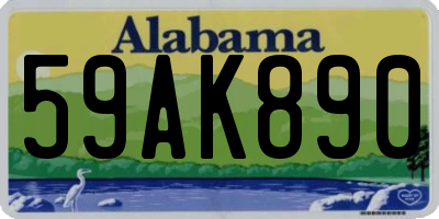 AL license plate 59AK890