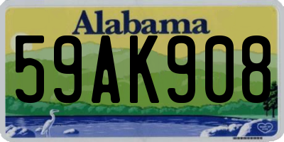 AL license plate 59AK908