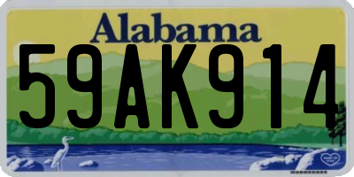 AL license plate 59AK914