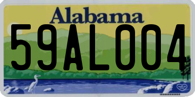 AL license plate 59AL004