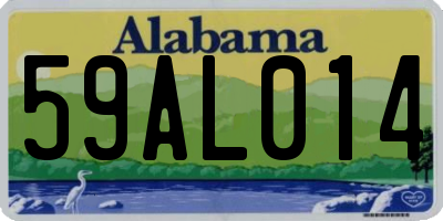 AL license plate 59AL014