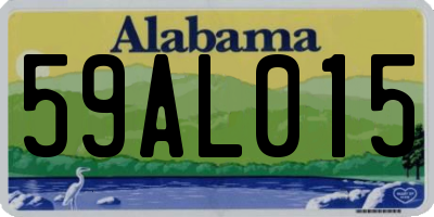 AL license plate 59AL015