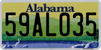 AL license plate 59AL035