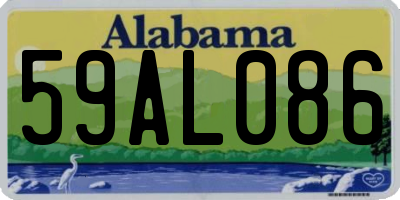 AL license plate 59AL086