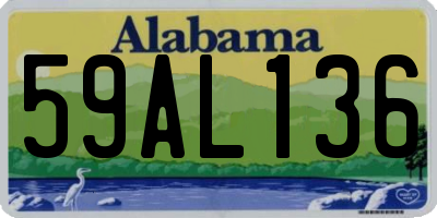 AL license plate 59AL136