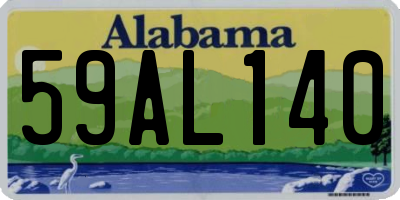AL license plate 59AL140