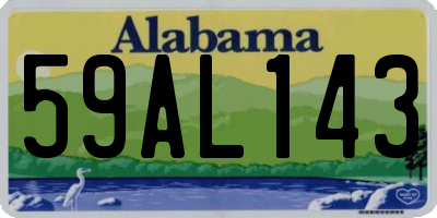 AL license plate 59AL143