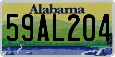 AL license plate 59AL204