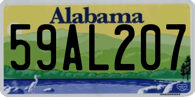 AL license plate 59AL207
