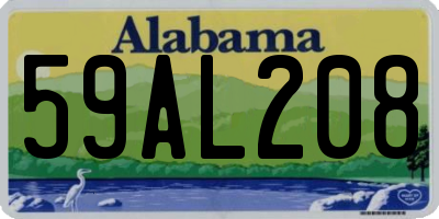 AL license plate 59AL208