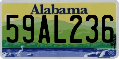 AL license plate 59AL236