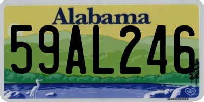 AL license plate 59AL246