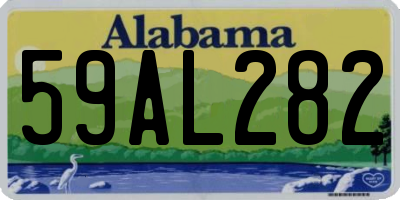 AL license plate 59AL282