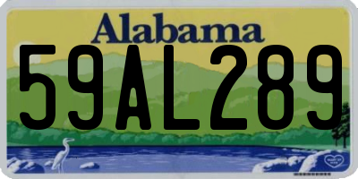 AL license plate 59AL289