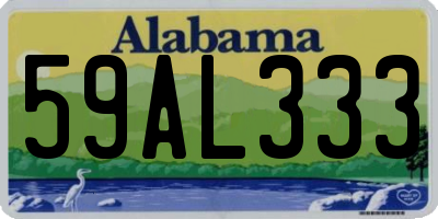 AL license plate 59AL333