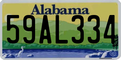 AL license plate 59AL334