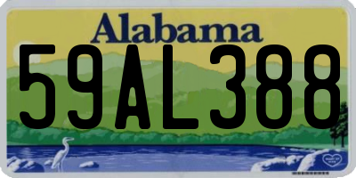 AL license plate 59AL388