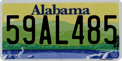 AL license plate 59AL485