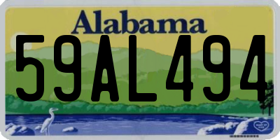 AL license plate 59AL494