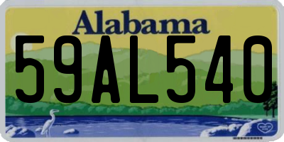 AL license plate 59AL540