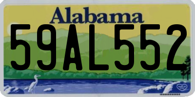 AL license plate 59AL552