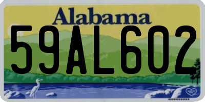 AL license plate 59AL602