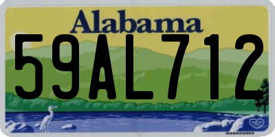 AL license plate 59AL712