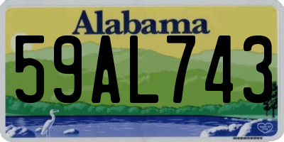 AL license plate 59AL743