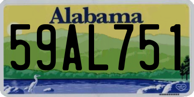AL license plate 59AL751