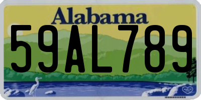 AL license plate 59AL789