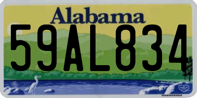 AL license plate 59AL834