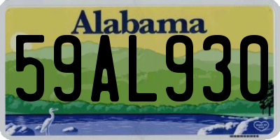 AL license plate 59AL930
