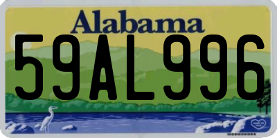 AL license plate 59AL996