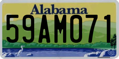 AL license plate 59AM071
