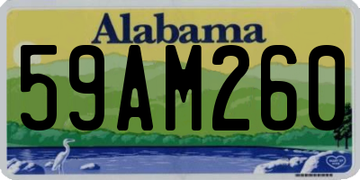 AL license plate 59AM260