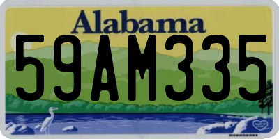 AL license plate 59AM335