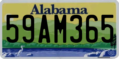 AL license plate 59AM365