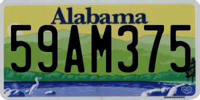 AL license plate 59AM375