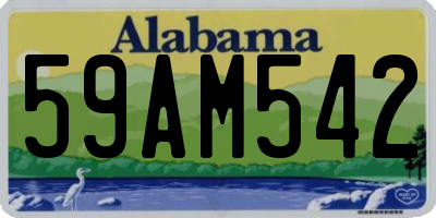 AL license plate 59AM542