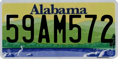 AL license plate 59AM572