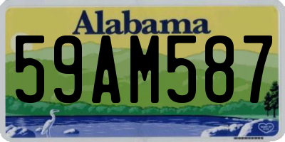 AL license plate 59AM587
