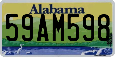 AL license plate 59AM598
